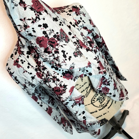 Kensie Womens Floral Sweater Jacket Medium - Picture 5 of 7